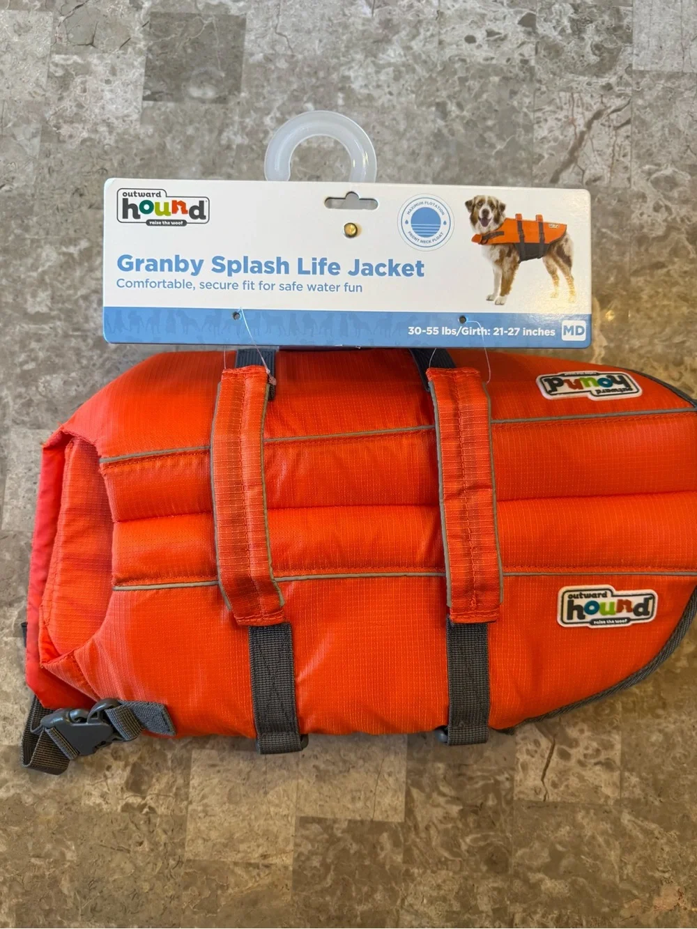 NEW Outward Hound Dog Life Jacket – Orange, Size Medium